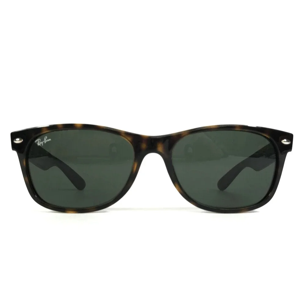 Ray-Ban Sunglasses RB2132 New Wayfarer 902 Tortoise With Green Lenses 55 Mm